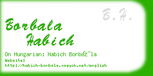 borbala habich business card